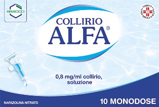 Collirio Alfa Monodose 0,8 mg/ml Nafazolina Decongestionante 10 Flaconcini