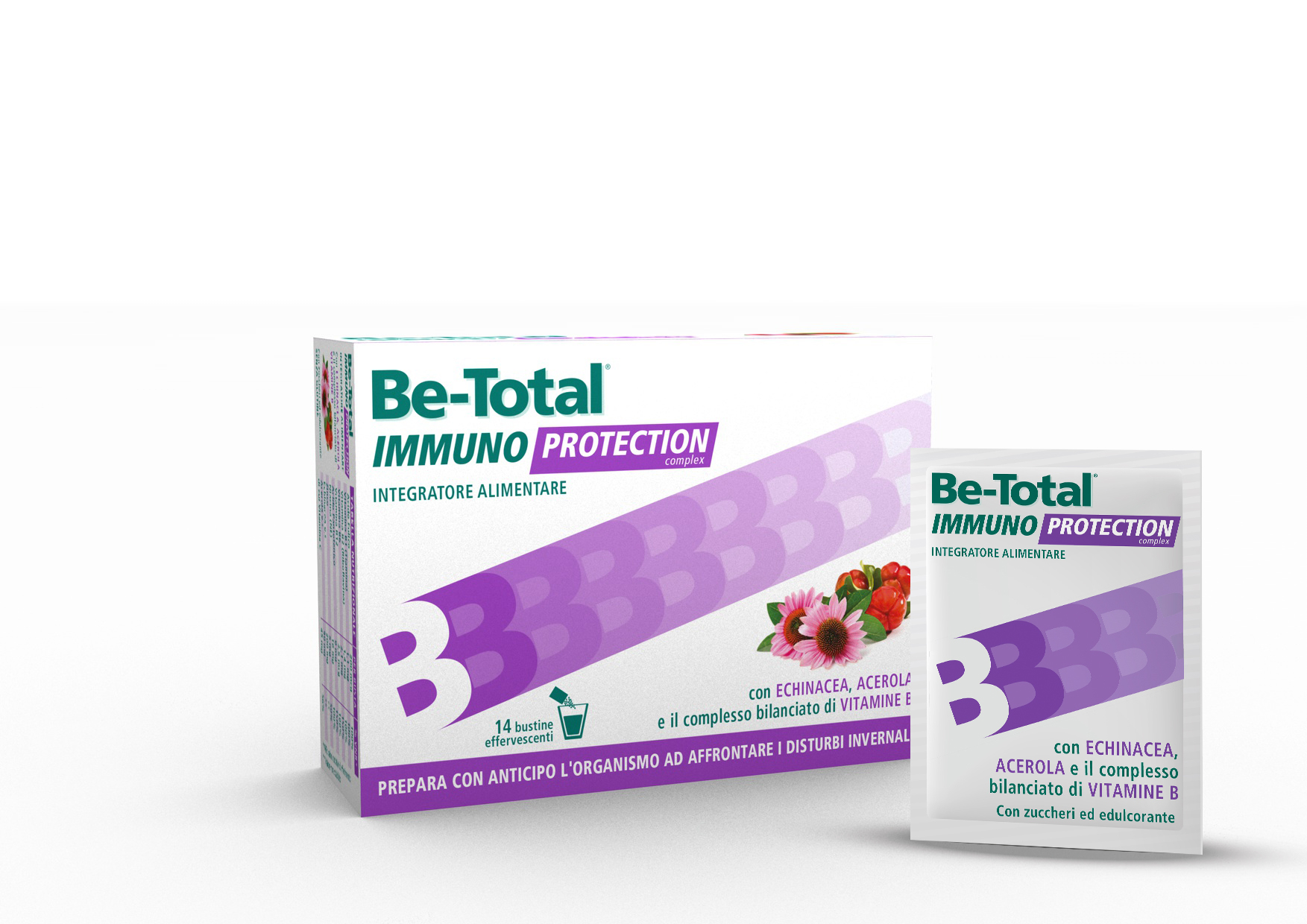 Be-Total Immuno Protection Integratore Alimentare Difese Immunitarie Vitamina B Zinco 14 Bustine