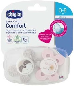 Chicco Physio Comfort Succhietto Rosa in Silicone 6-12m+