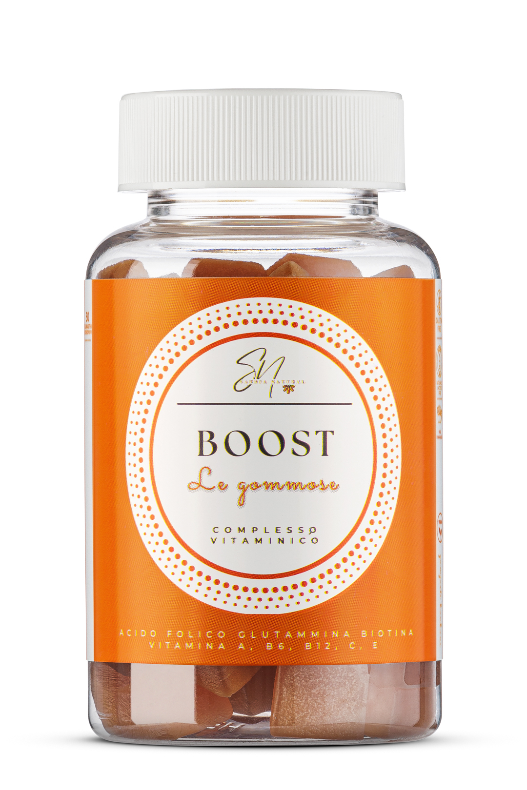 Sabbia Natural BOOST per aumentare energia e vitalità - 50 GOMMOSE gusto ARANCIA