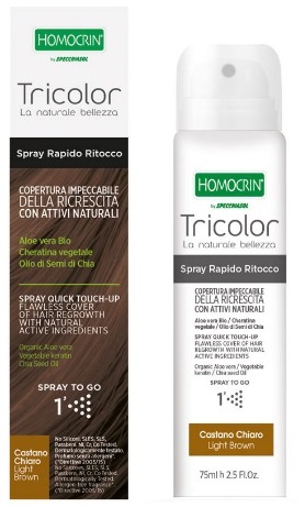 Specchiasol Tricolor Spray Rapido Ritocco Castano Chiaro 75 ml