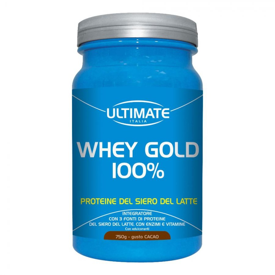 Ultimate Sport Whey Gold 100% Integratore Proteico Gusto Cacao 750 g