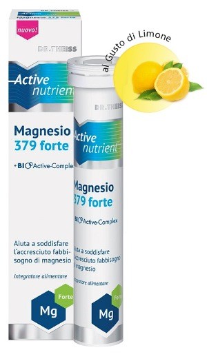 Active Nutrient Magnesio 379 Forte Integratore alimentare Gusto limone 20 Compresse