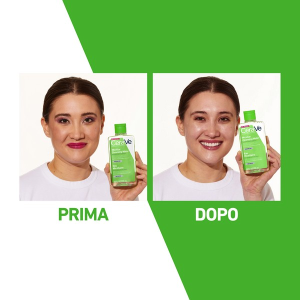 CeraVe Acqua Micellare, con 3 ceramidi essenziali: idrata, strucca ed aiuta il ripristino della barriera cutanea. Per tutti i tipi di pelle - 295ml