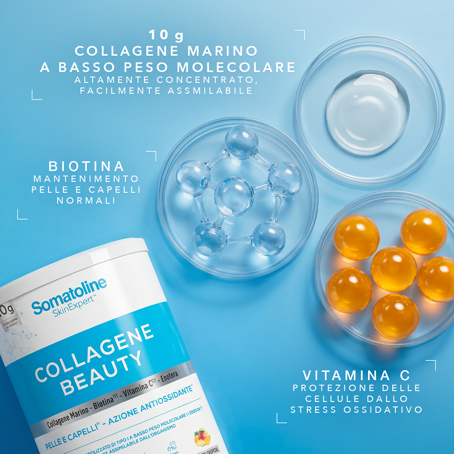 Somatoline SkinExpert Collagene Beauty 198 g Gusto Tropical - Integratore Per La Pelle