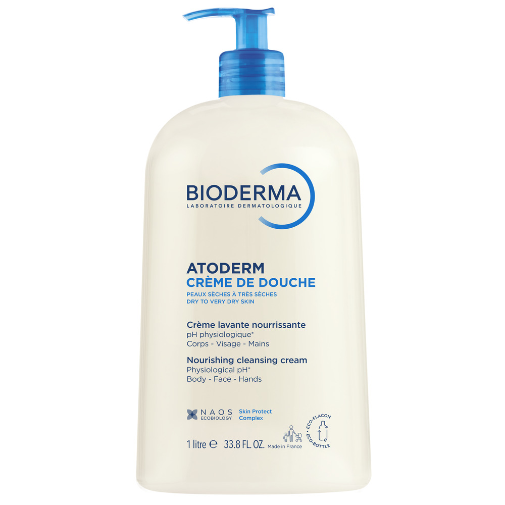 Bioderma Atoderm Crème De Douche - Crema Detergente Ultra-Nutriente Per Pelle Normale E Secca 1 Litro