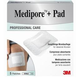 Medipore+Pad Medicazione Sterile 10x10 cm 5 Pezzi