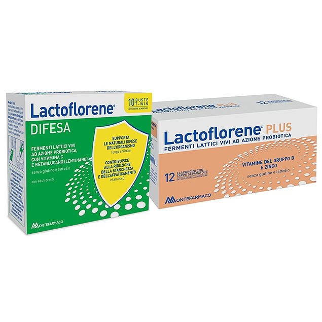 Lactoflorene PLUS 12 flaconcini + Lactoflorene DIFESA 10 buste CONFEZIONE PROMO