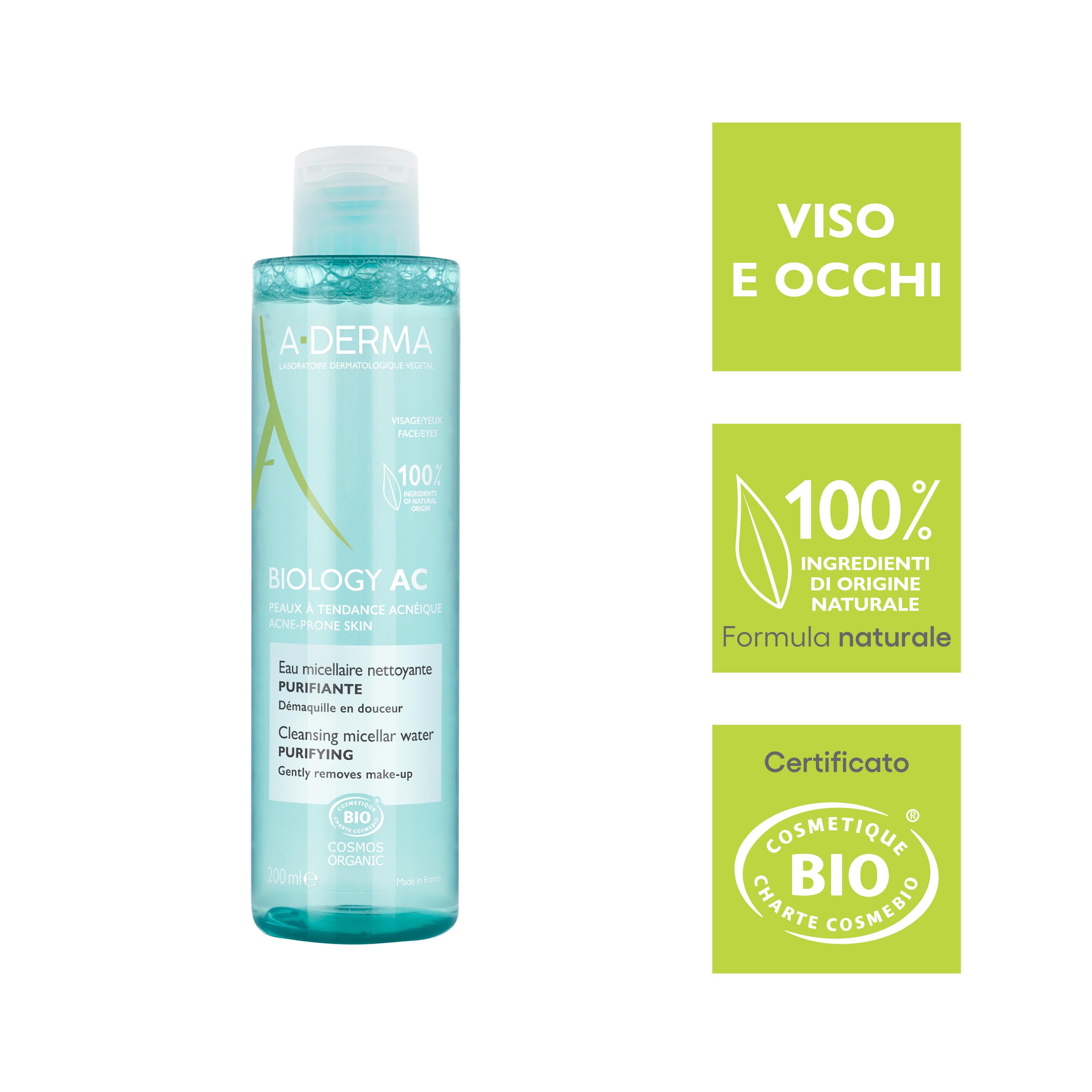 A-Derma - Biology AC Acqua Micellare Detergente Struccante Viso E Occhi 200 ml