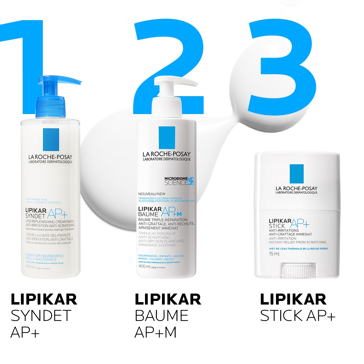 La Roche Posay Lipikar Crema corpo Balsamo riparatore tripla azione (anti-prurito, anti-ricomparsa, sollievo immediato) 400 ml 