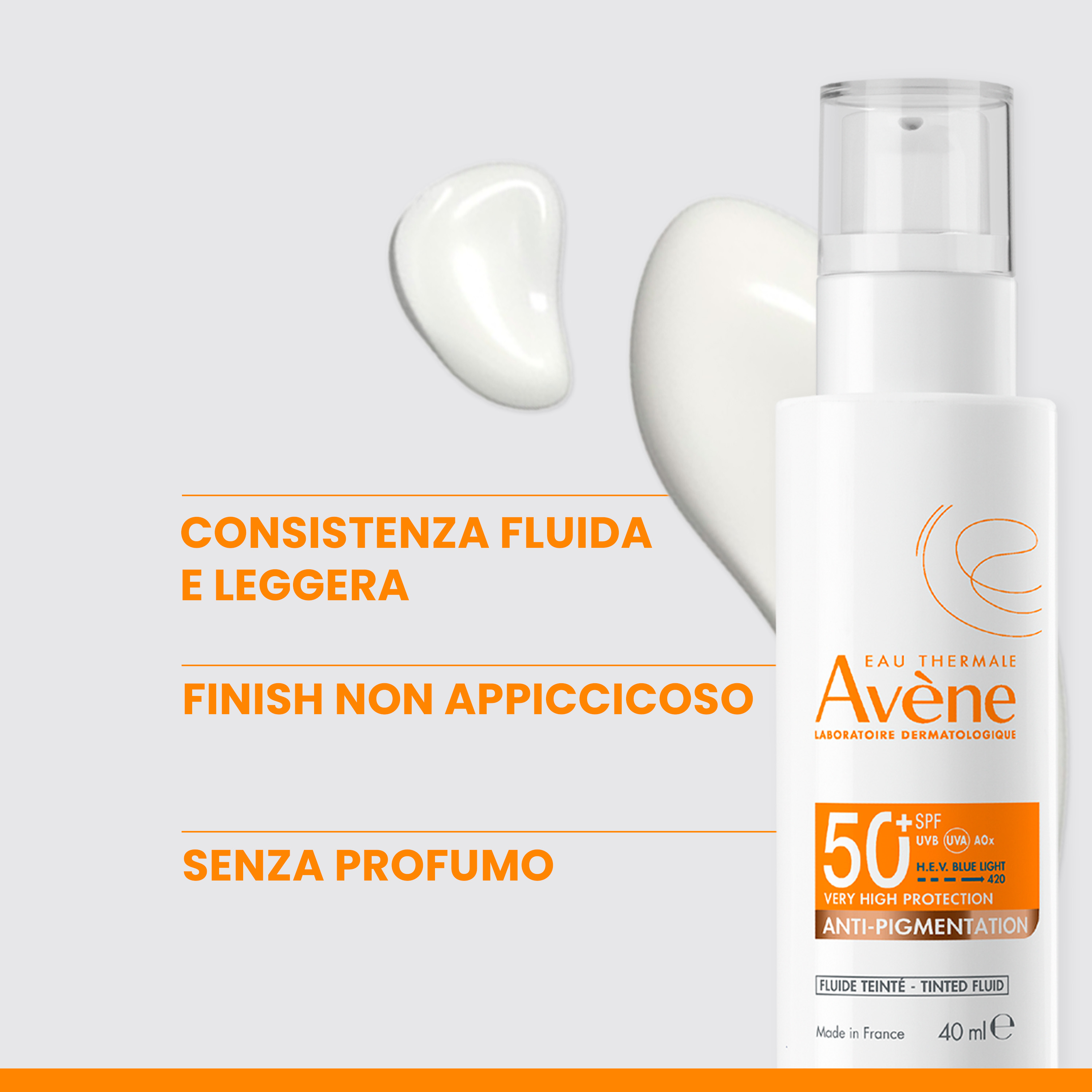 Avène Solare Fluido Antimacchie SPF 50+ Protezione e Uniformità 40ml