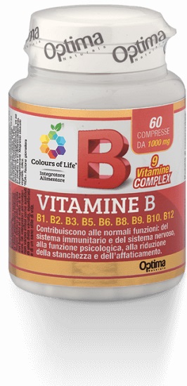 Optima Colours of Life Vitamina B Complex Integratore Multivitaminico 60 Compresse