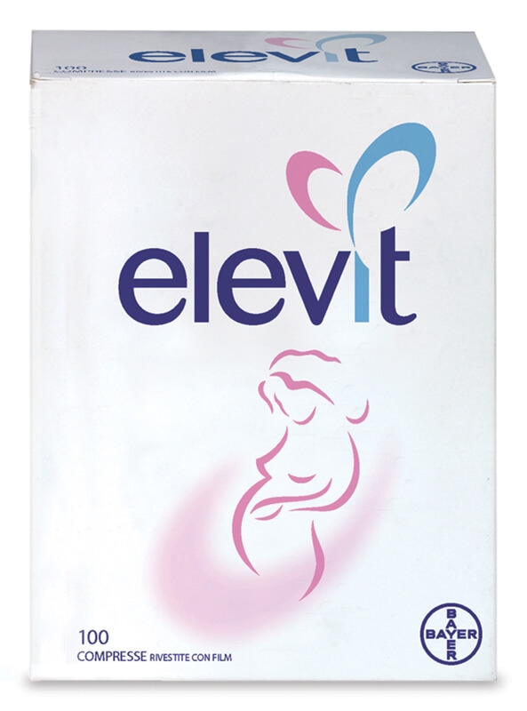 Elevit, Vitamine e Minerali  per la Gravidanza e l'Allattamento, 100 Compresse Rivestite
