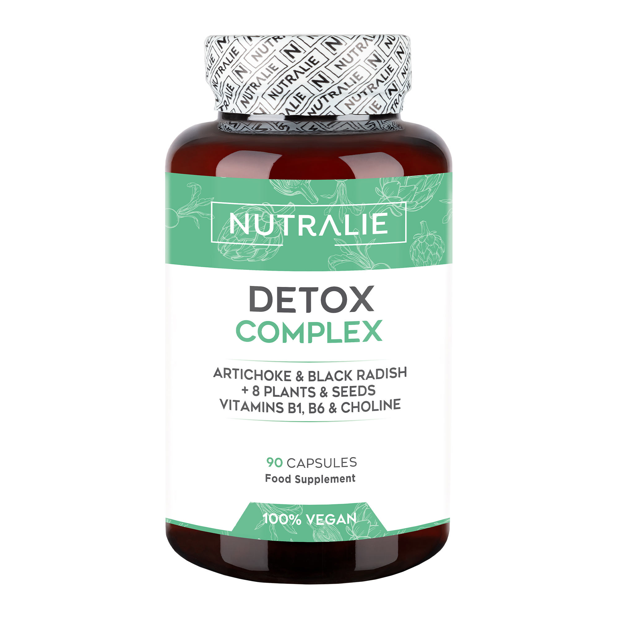 Nutralie Detox Complex + B1 + B6 + Colina Depurativo e Diuretico 90 Capsule
