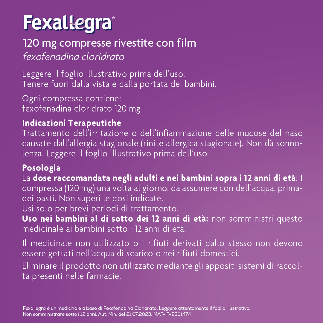 Fexallegra Antistaminico 10 compresse rivestite