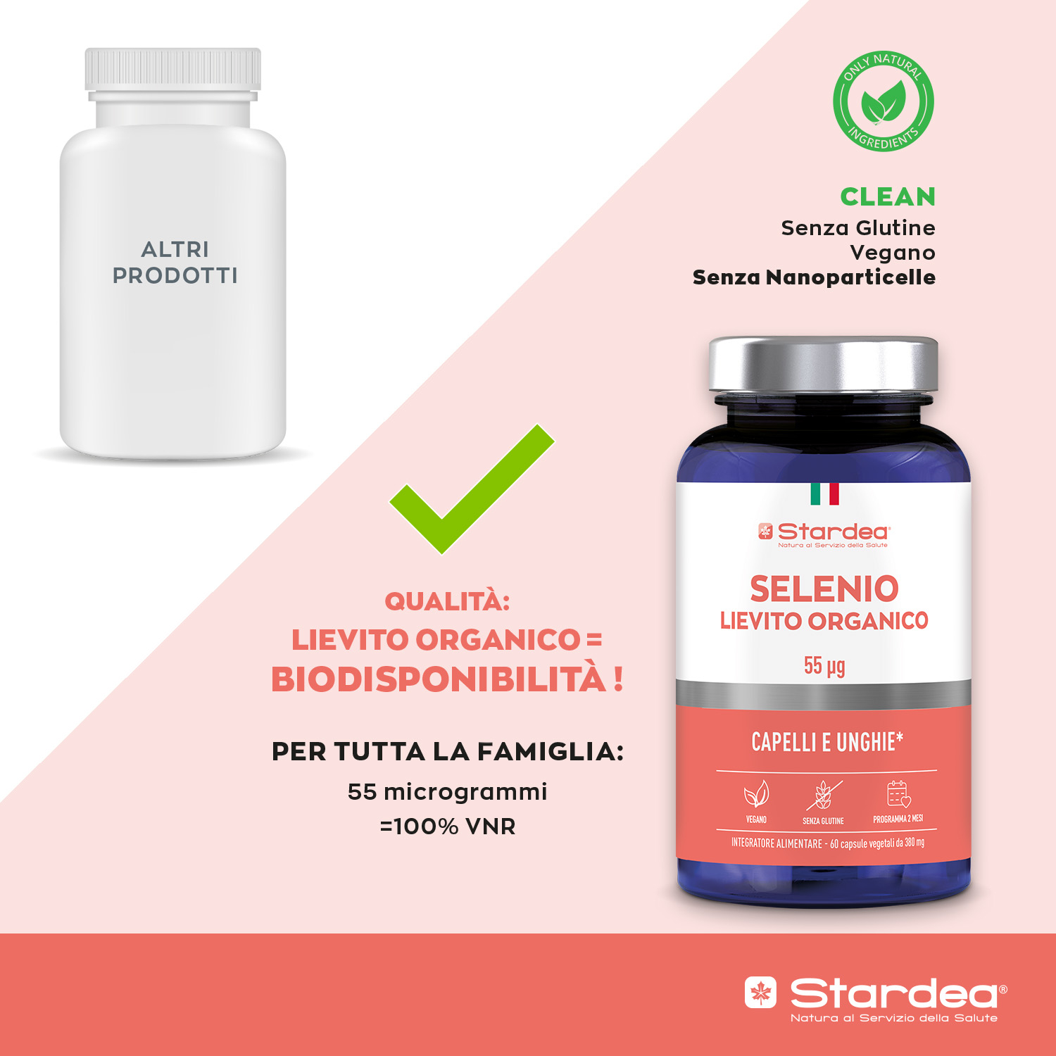STARDEA SELENIO LIEVITO ORGANICO 55 µg Compresse - INTEGRATORE ALIMENTARE  CAPELLI E UNGHIE