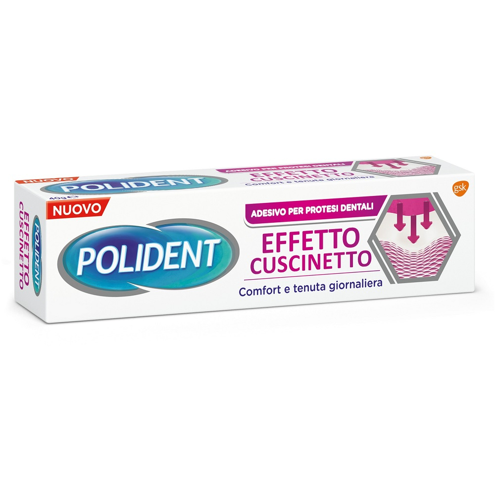 Polident Effetto Cuscinetto Adesivo per Protesi Dentale Comfort e Tenuta Giornaliera Gel 70 gr