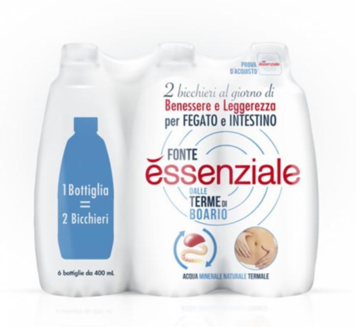 Fonte Essenziale dalle Terme di Boario benessere e leggerezza 6x400ml
