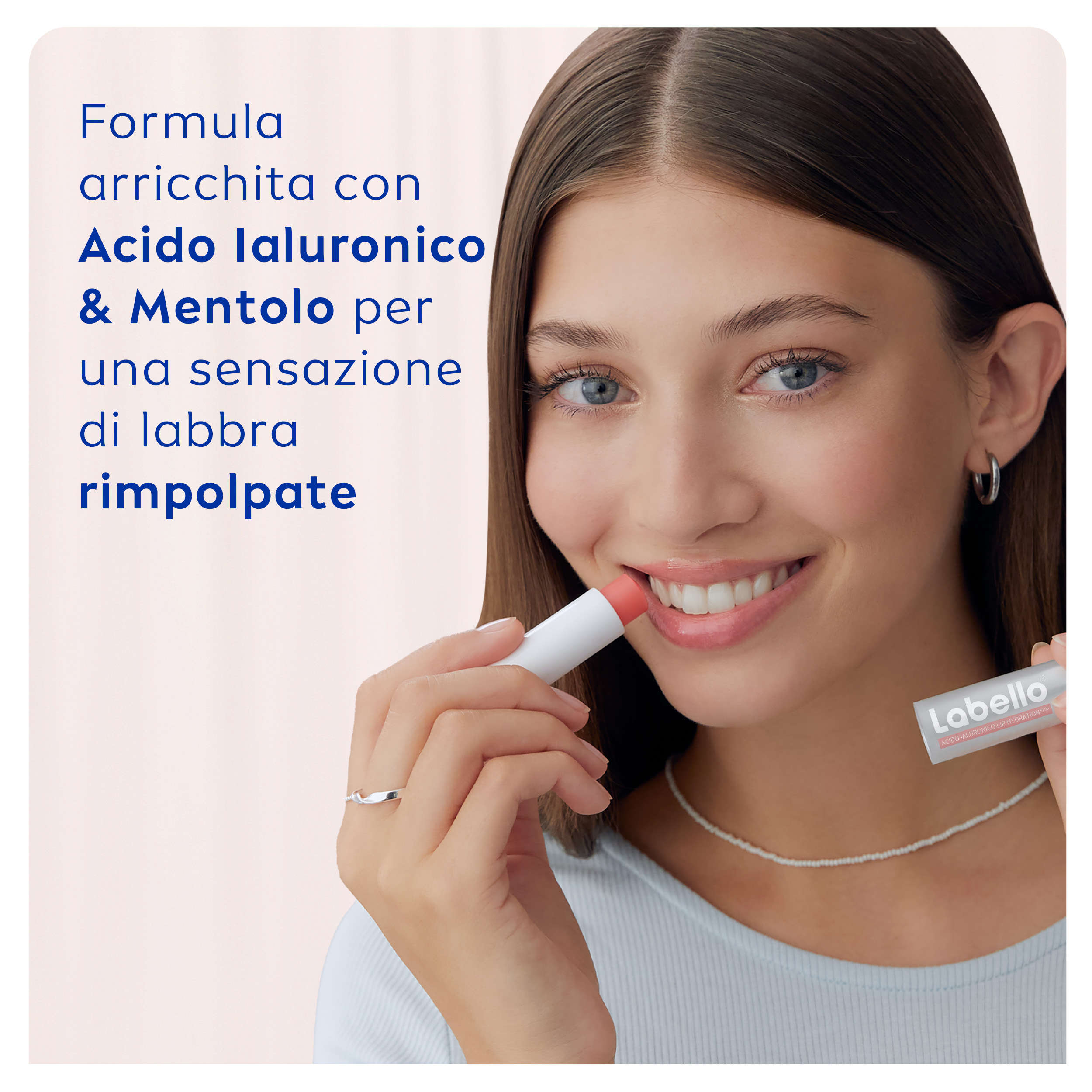 Labello Acido Ialuronico Lip Hydratation Plus Rosé 5.2g, Burrocacao labbra con Acido Ialuronico