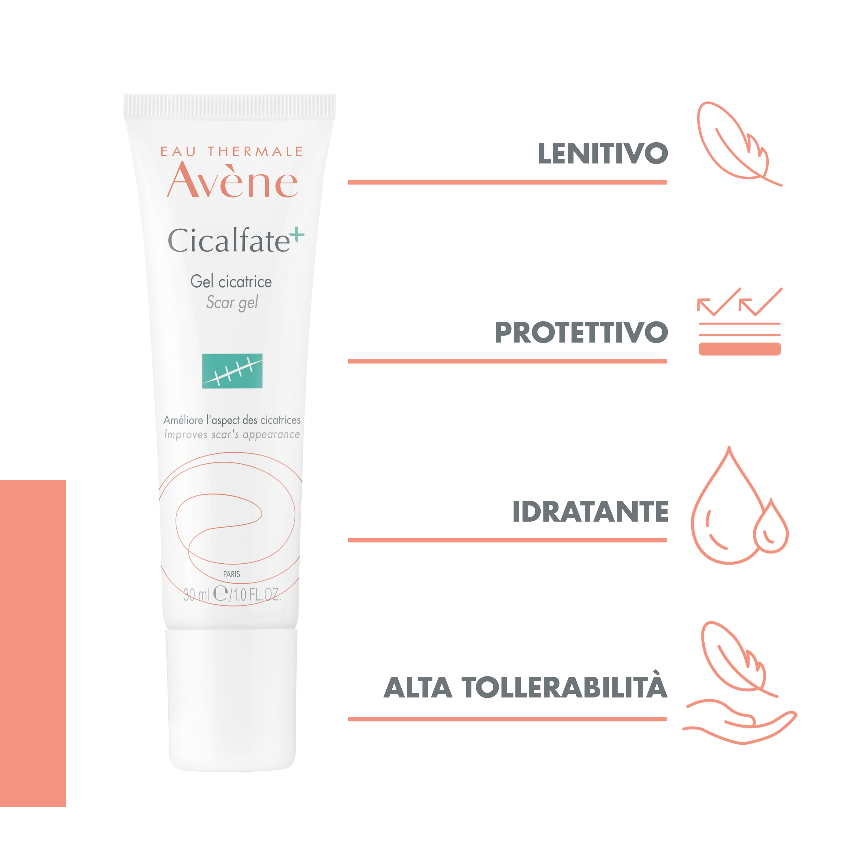 Eau Thermale Avène Cicalfate+ Gel Cicatrice, migliora l'aspetto delle cicatrici, 30ml 