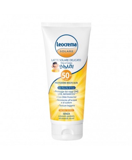 Leocrema Latte Solare Delicato Bimbi SPF 50 Protezione Viso Corpo 50 ml