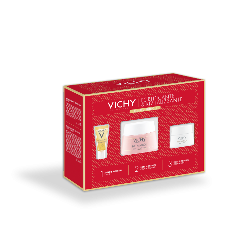 Vichy Cofanetto Regalo Natale Neovadiol Meno 5 Bi-Serum 5 ml + Neovadiol Rose Platinium Crema Giorno 50 ml + Neovadiol Rose Platinium Crema Notte 15 ml