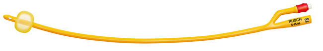 CATETERE FOLEY RUSCH GOLD PLUS IN SILKOLATEX PALLONCINO 30-50 ML LUNGHEZZA 40 CM CH18 PUNTA TIEMANN 1 FORO 2 VIE 1 PEZZO