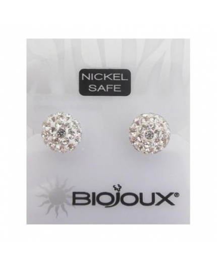 BIOJOUX 0050 PALLINA BIANCA 5 MM orecchini nickel safe
