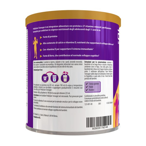 Pediasure Teenager Vaniglia - integratore alimentare multivitaminico le esigenze nutrizionali degli adolescenti 400gr