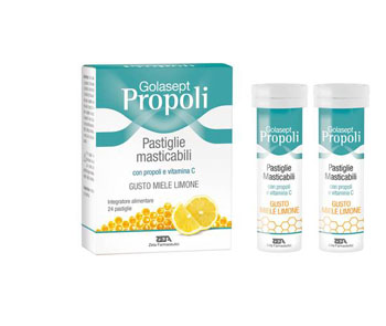 Golasept Propoli 24 Compresse Masticabili Miele Limone