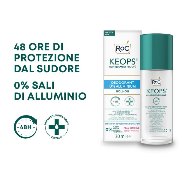 Keops Deodorante Roll-On 48h 0% Aluminum 