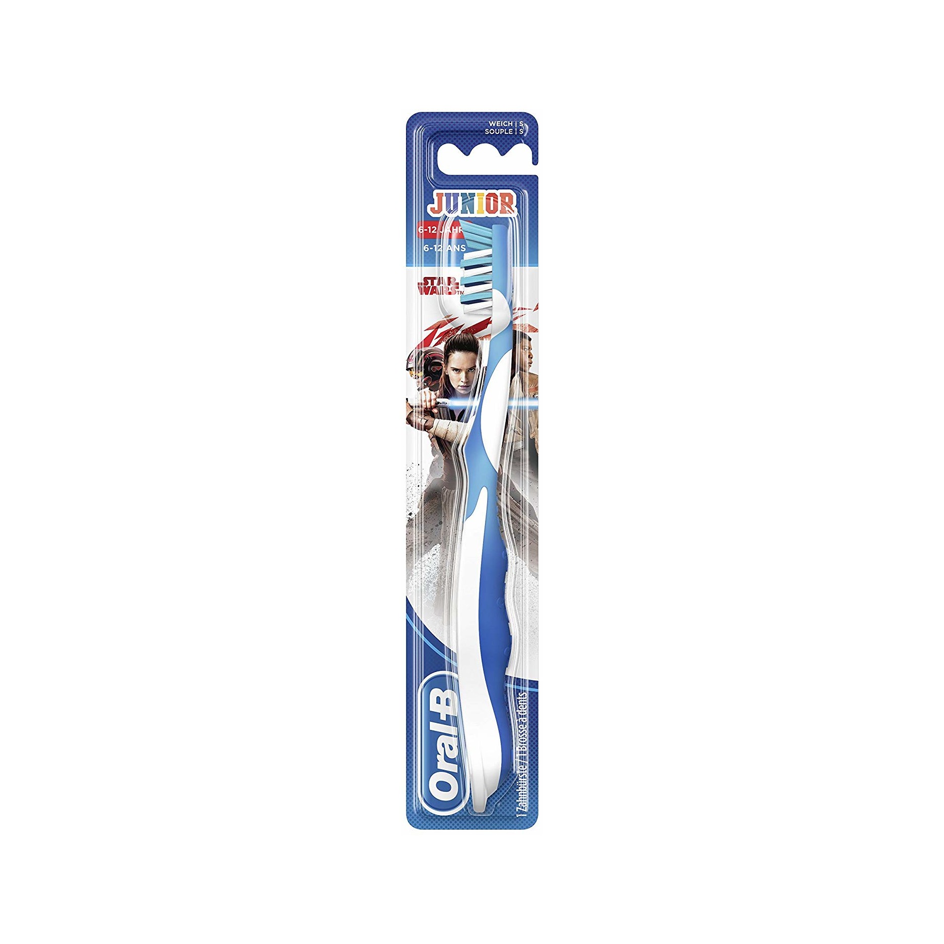 Oral-B Junior Spazzolino Star Wars Blu per bambini dai 6 ai 12 anni