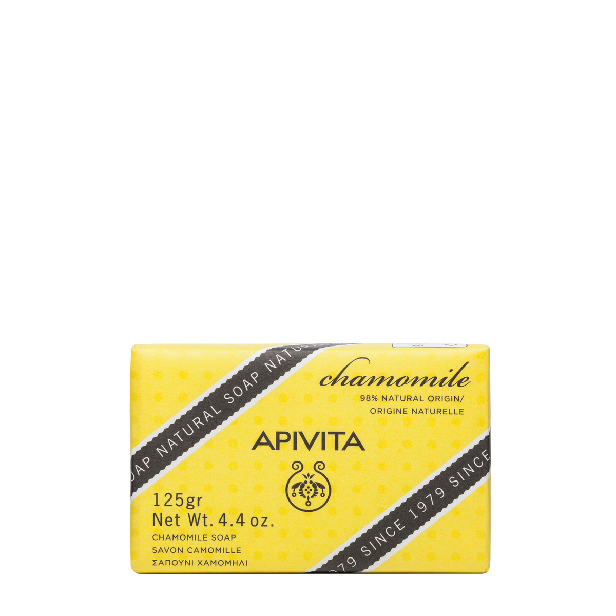 Apivita Natural Soap - Sapone Naturale Solido Alla Camomilla Viso E Corpo 125 g