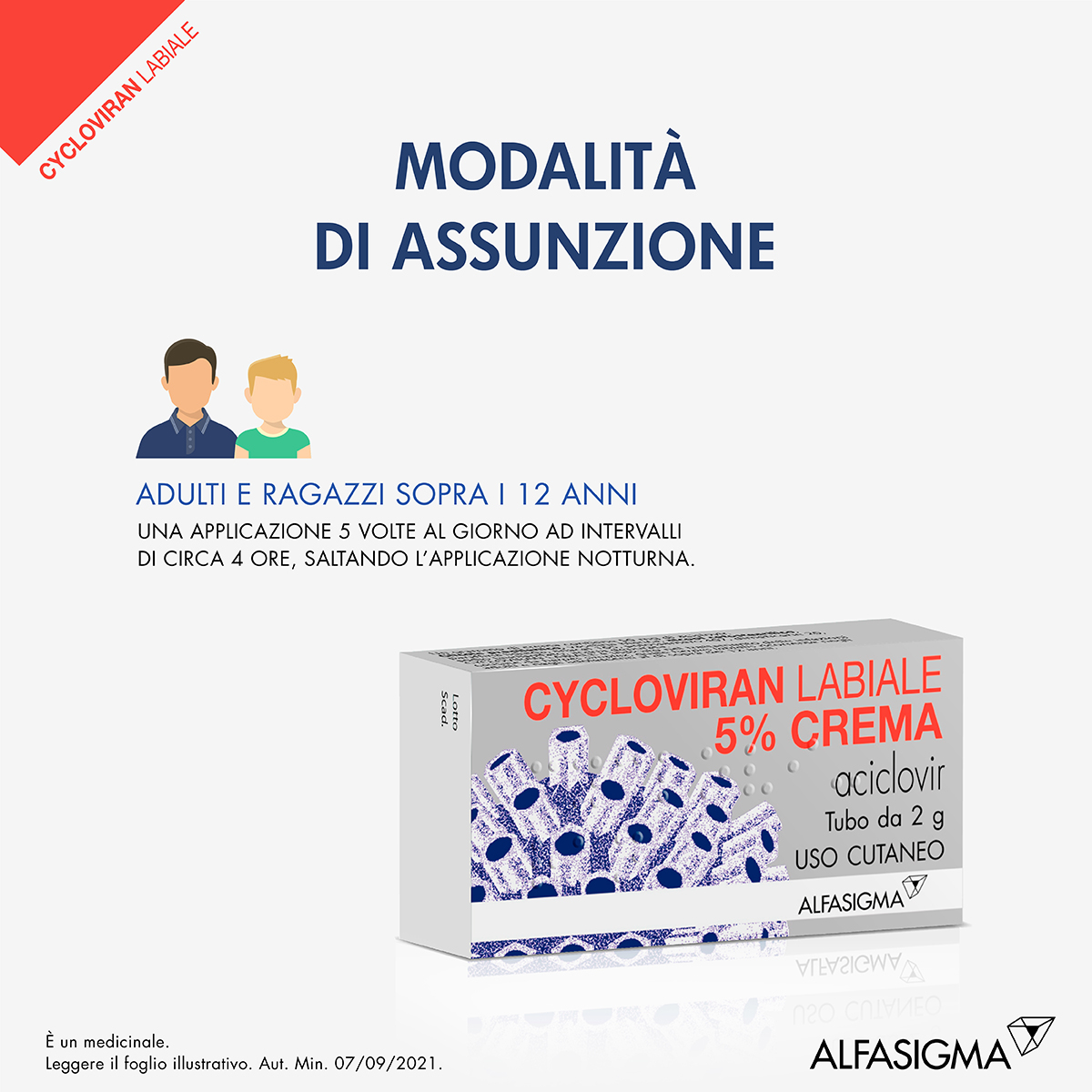 Cycloviran Labiale Crema 5% Aciclovir Herpes 2g