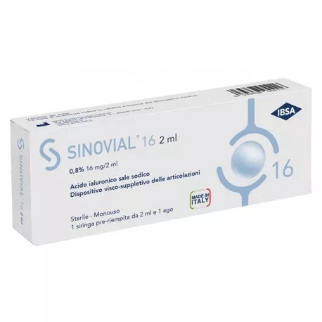 Sinovial - Siringa preriempita a base di Acido Ialuronico - 16 mg - 0,8% - 2 ml