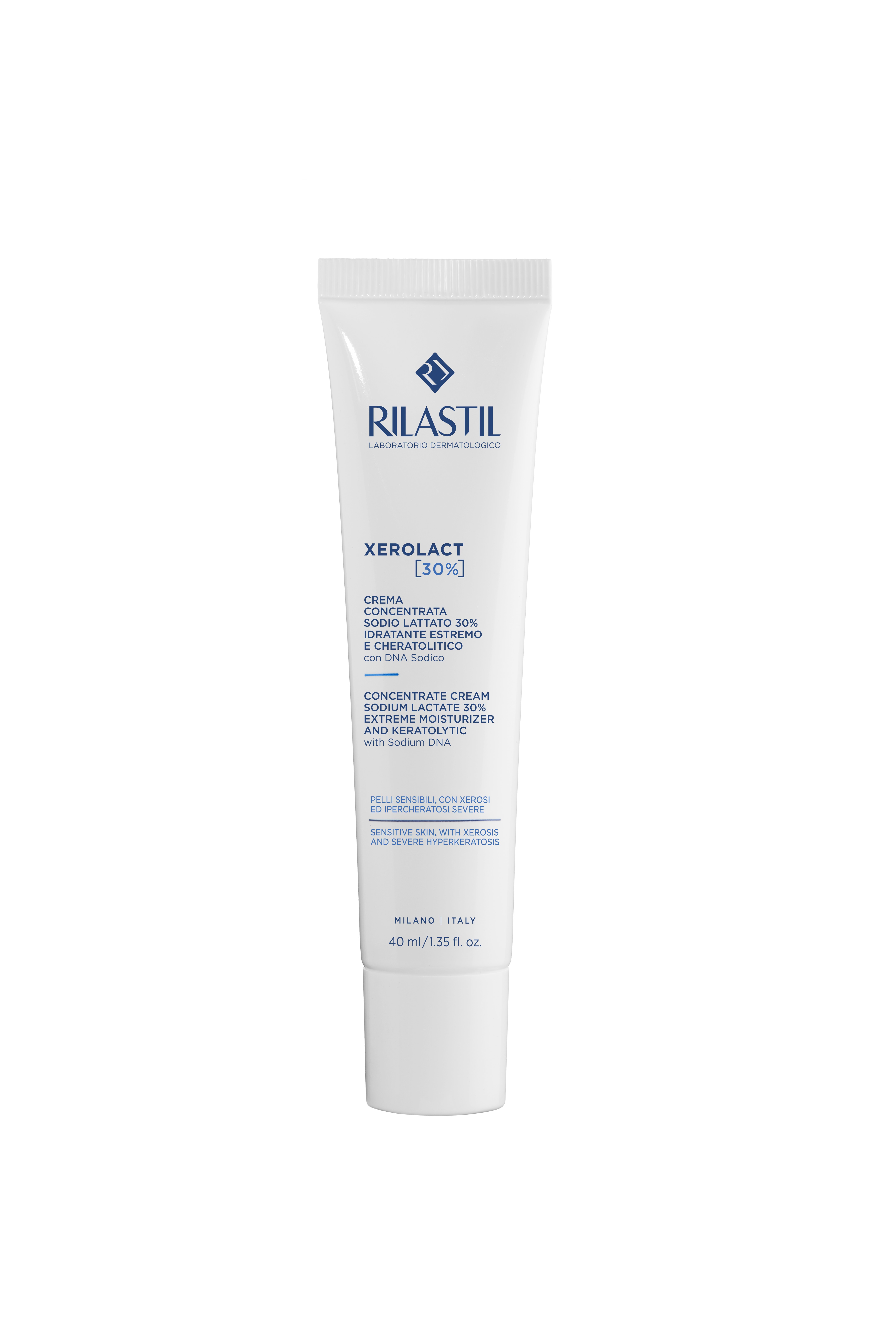 Rilastil Xerolact  30% - Crema Concentrata Idratante Sodio Lattato 30% Per Pelle Sensibile 40 ml