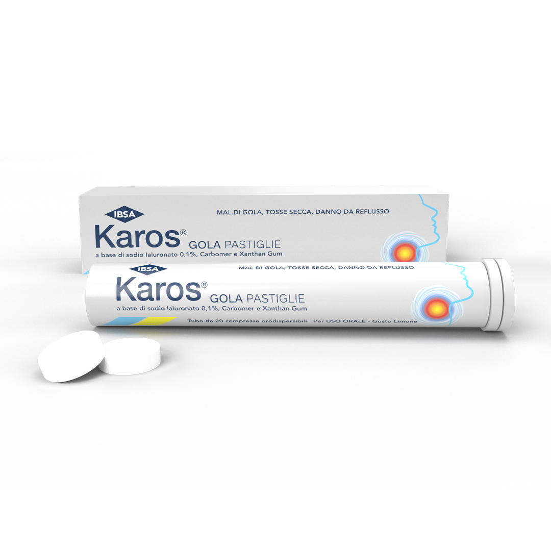 Karos Gola Gusto Limone per Gola Infiammata 20 Pastiglie