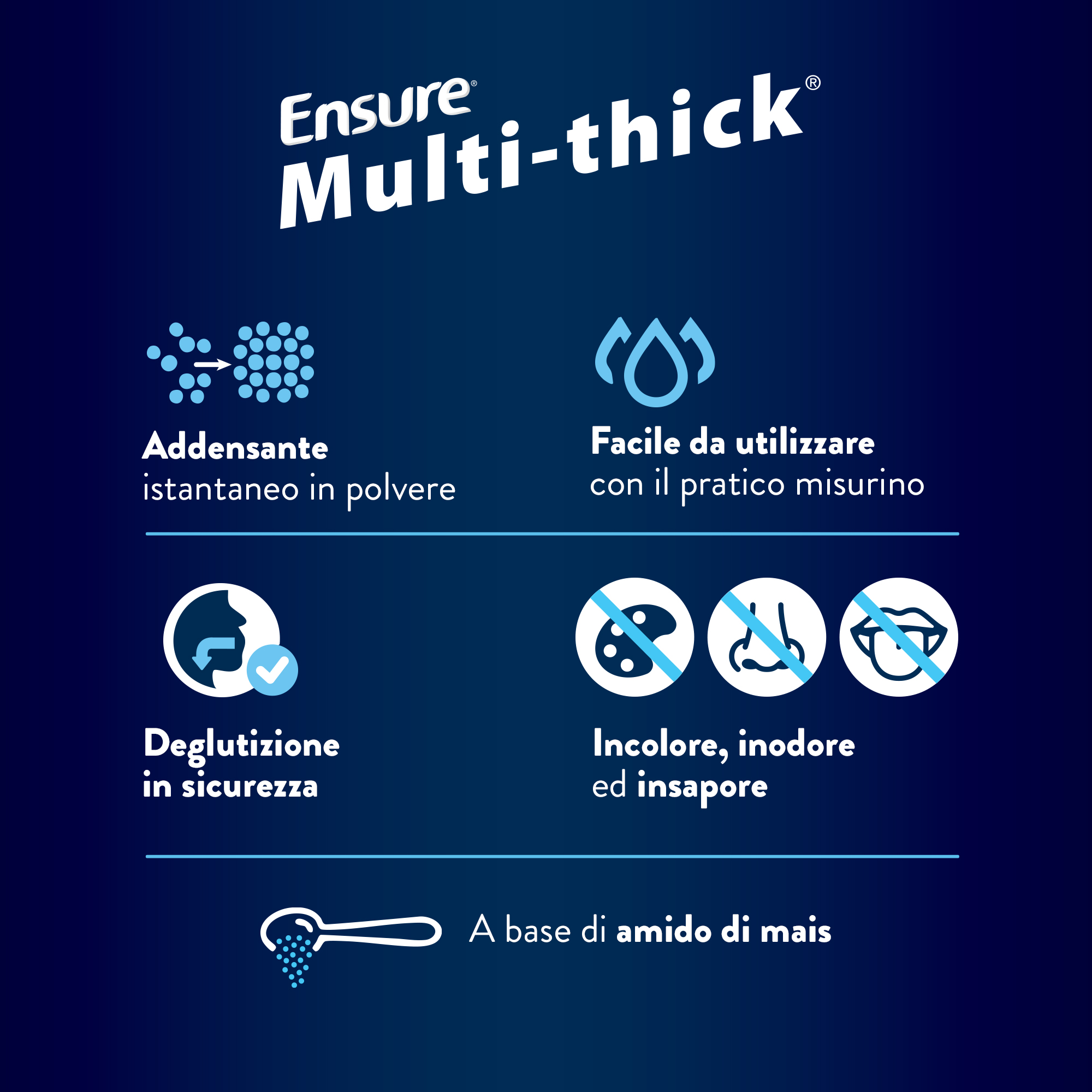 Ensure Multi-thick Addensante Alimentare Istantaneo per Cibi e Bevande 250g