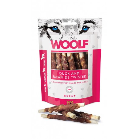 MAST WOOLF CANE SNACK MINI/MEDIUM/MAXI ROTOLINO ANATRA PELLE GRIGLIATA 100GR