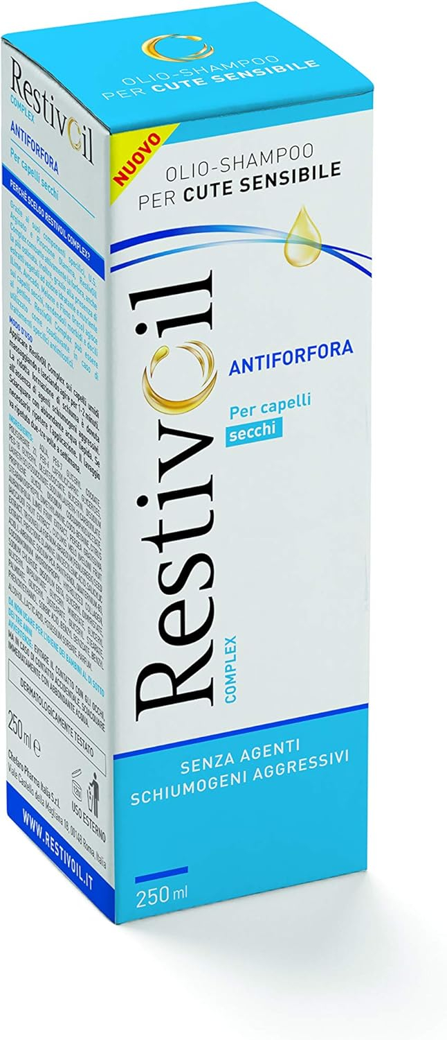 Restivoil Complex Shampoo Olio Antiforfora Per Capelli Secchi Con Azione Antiseborroica E Anti Prurito, 250ml