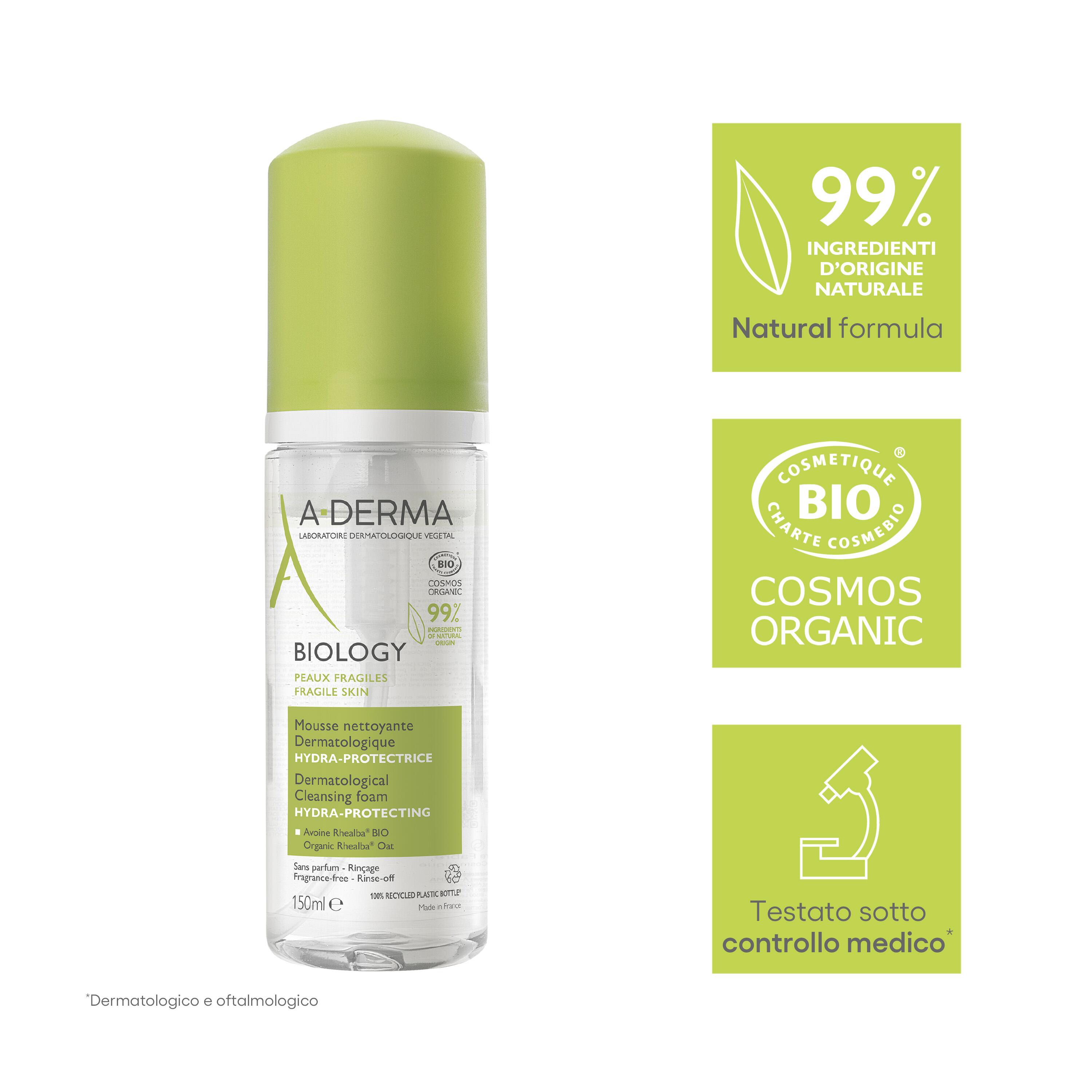 A-Derma - Biology Mousse Detergente Dermatologica Idra-Protettiva 150 ml