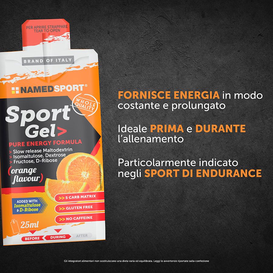Named Sport Sport Gel - Integratore Energizzante Gusto Orange 25 ml