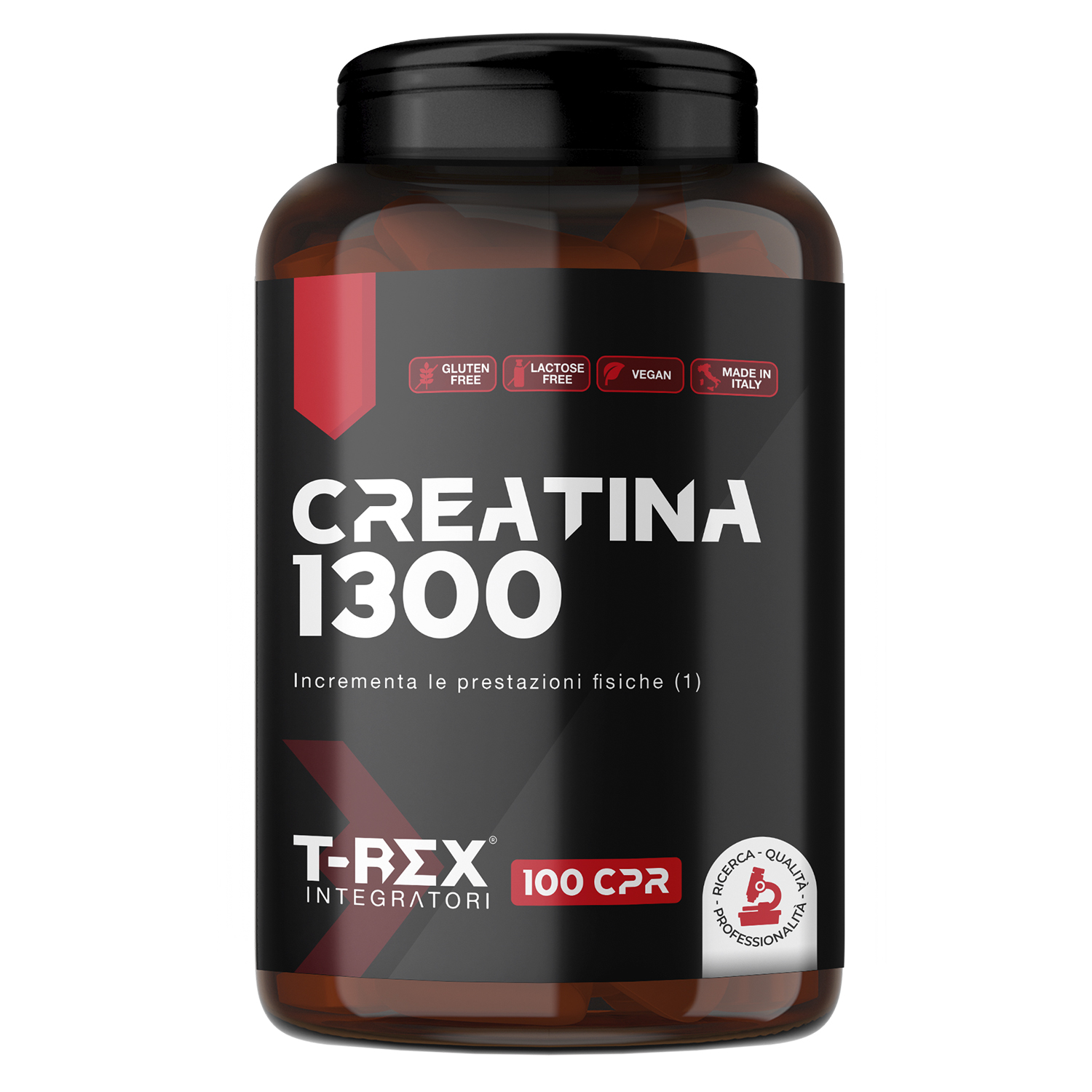 T-Rex Integratori Creatina 1300 - Integratore Di Creatina 100 Compresse