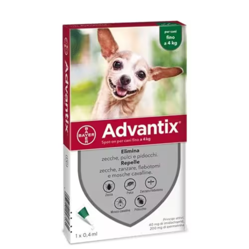 Elanco Advantix Spot On - 1 Pipetta Per Cani Fino A 4 Kg