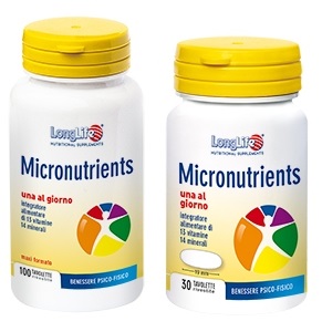 LongLife Micronutrients Integratore Multivitaminico 30 Tavolette