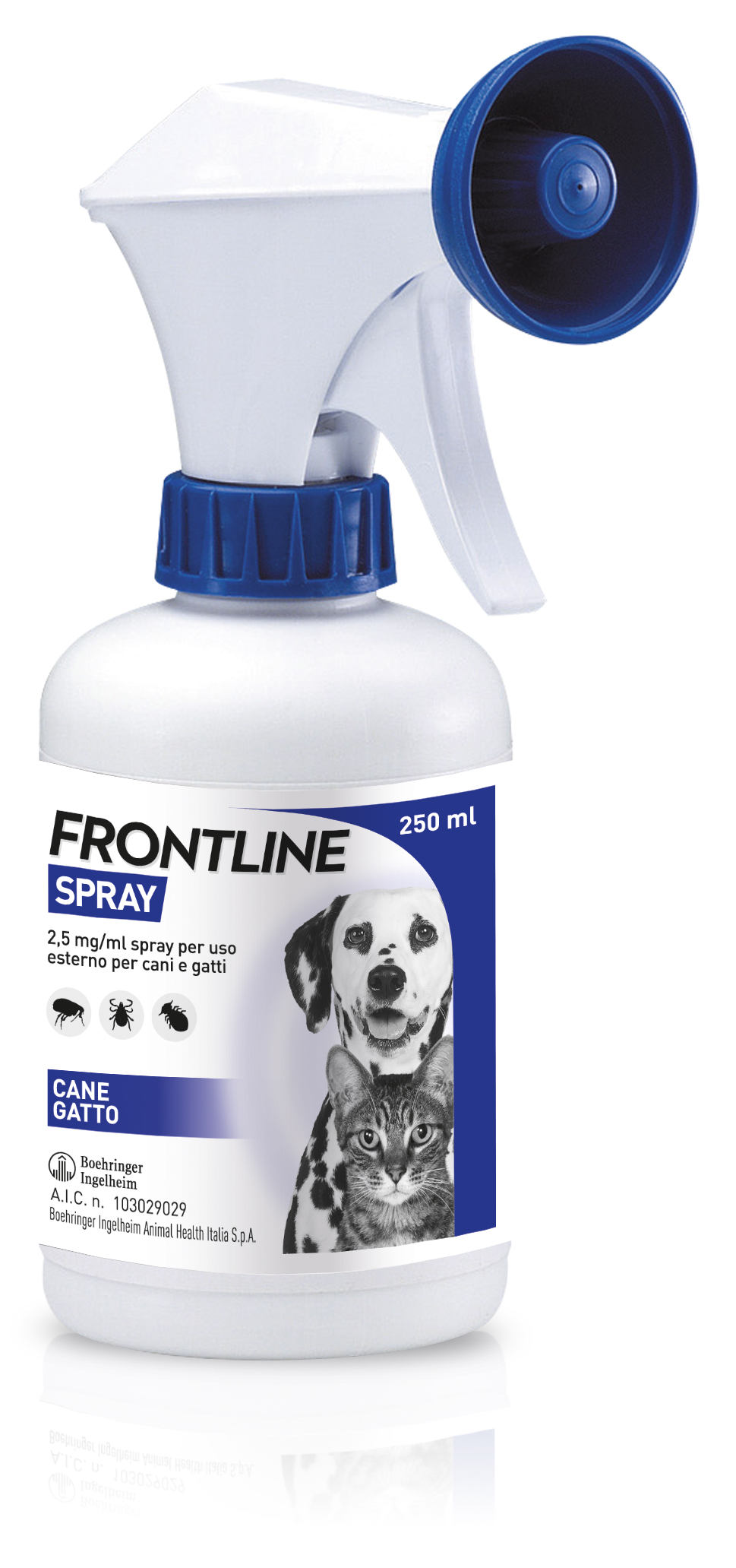 Frontline Spray 250ml, Protegge Cani, Gatti e Cuccioli dal Secondo Giorno di Vita Da Pulci, Zecche E Pidocchi