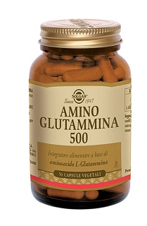 Solgar Amino Glutammina 500 Integratore Memoria 50 Capsule Vegetali