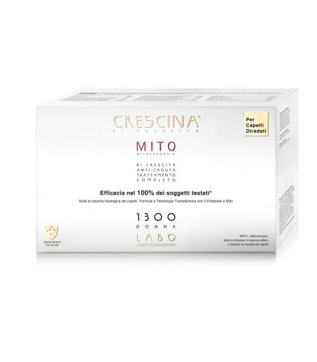 Crescina Mito Donna Transdermic 1300 Trattamento Completo Anticaduta + Ricrescita Labo 20+20 fiale