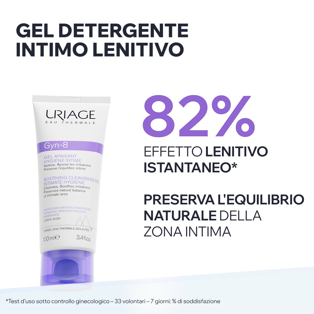 Uriage GYN-8 - Gel Detergente Lenitivo Per L'Igiene Intima 100 ml