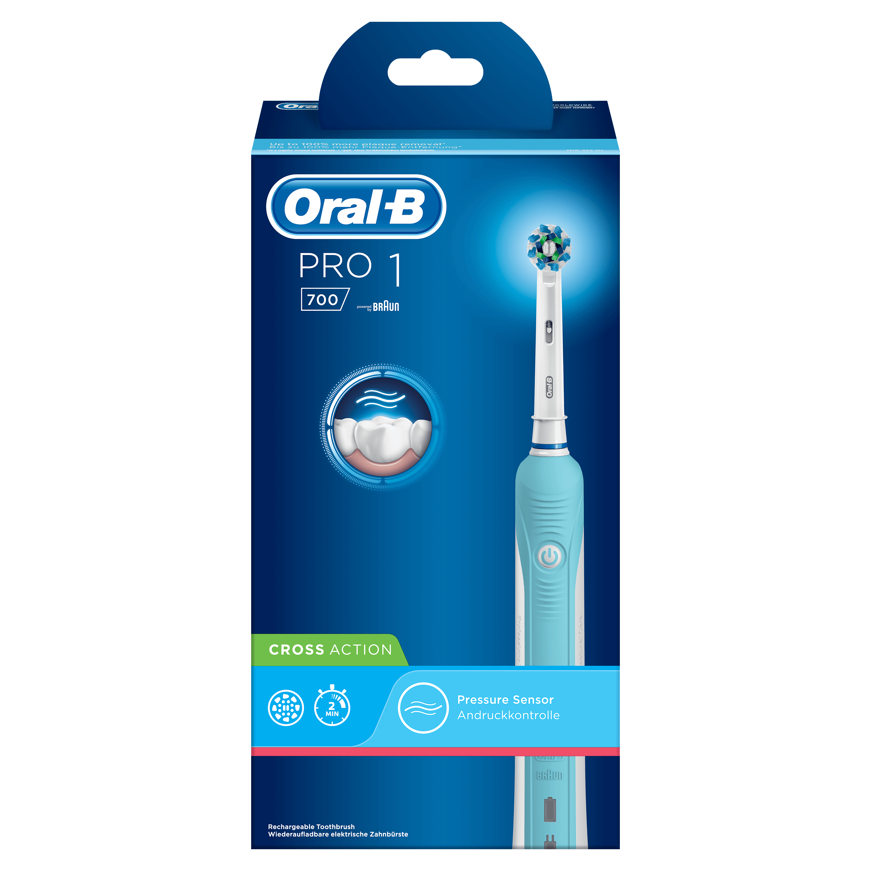 Oral-B Spazzolino Elettrico Ricaricabile Pro1 700, 1 Testina, 1 Spazzolino